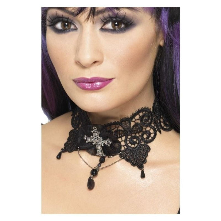 Size Chart Gothic Lace Choker Adult Black