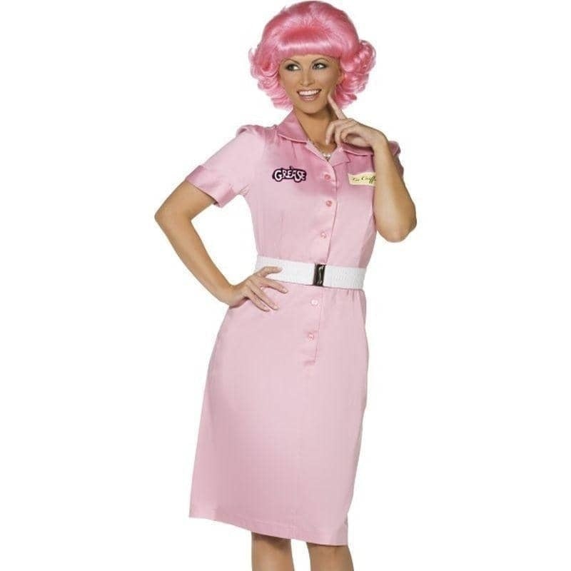 Grease Frenchy Costume Beauty School Drop Out Adult Pink