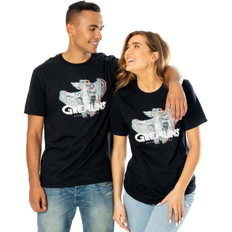 Gremlins Adult Unisex Black Flasher T-Shirt_2