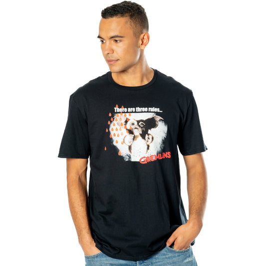 Gremlins Adult Unisex Black Front Back Rules T-shirt 2