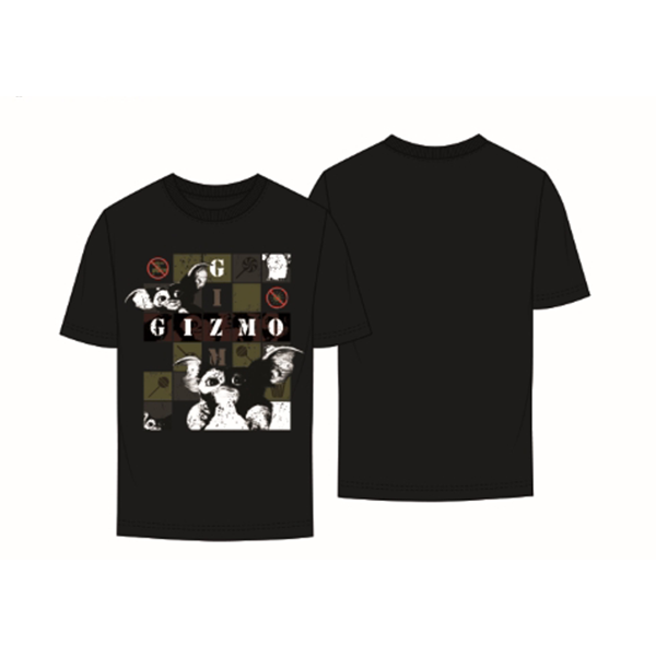 Gremlins Adult Unisex Black Multi-gizmo T-shirt_1