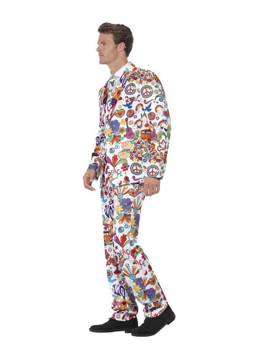 Groovy Suit Adult Stand Out Multi Coloured Jacket Trousers Tie 2