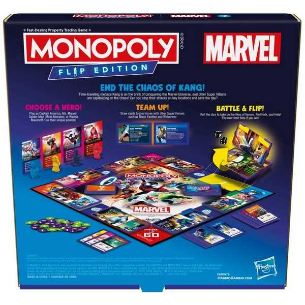 Monopoly Flip Marvel Board Game by Hasbro UK 2