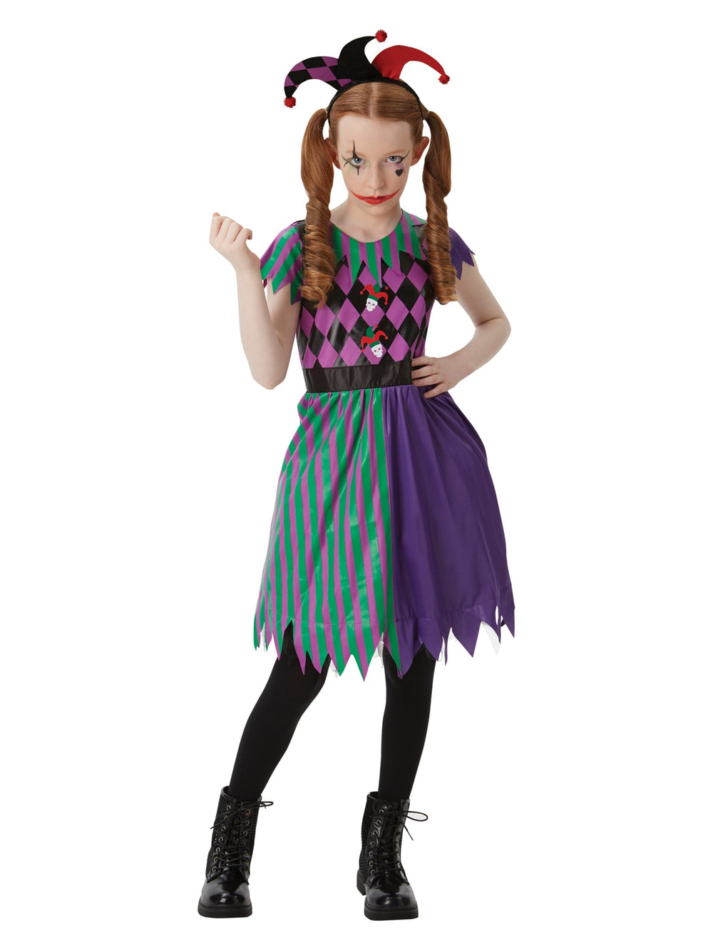 Harlequin Jester Costume for Girls_2