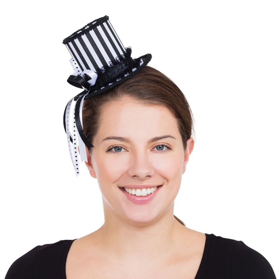 Harlequin Striped Mini Tall Hat Hats Female_1