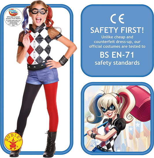 Harley Quinn Kids Costume DC Superhero Girls Deluxe 2