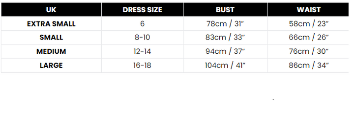 Size Chart Harley Quinn Suicide Squad Womens Costume