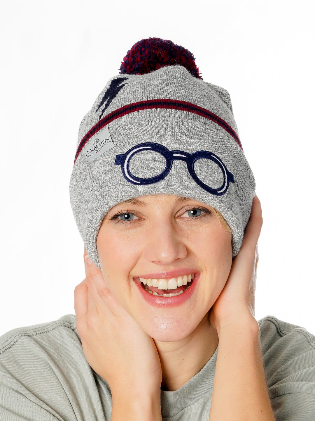 Harry Potter Beanie Embroidered Glasses Lightning Bolt Adult_2