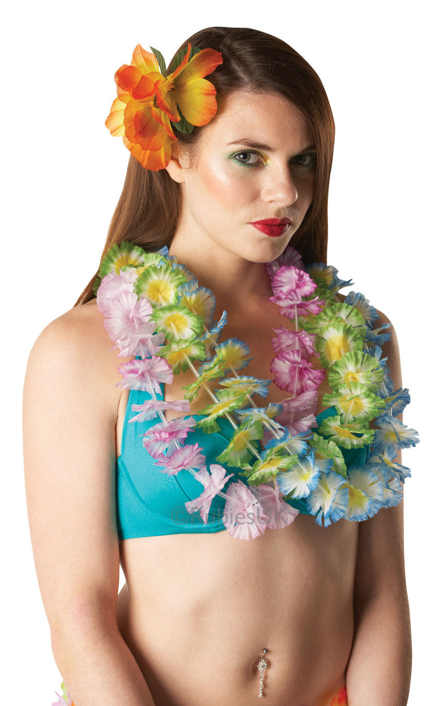 Hawaiian Lei Multi Colour Costume_1