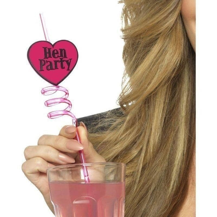 Hen Party Drinking Straws Adult Pink_1