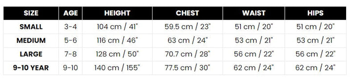 Size Chart Hippy Boy Costume Retro 60s Peace & Love Outfit