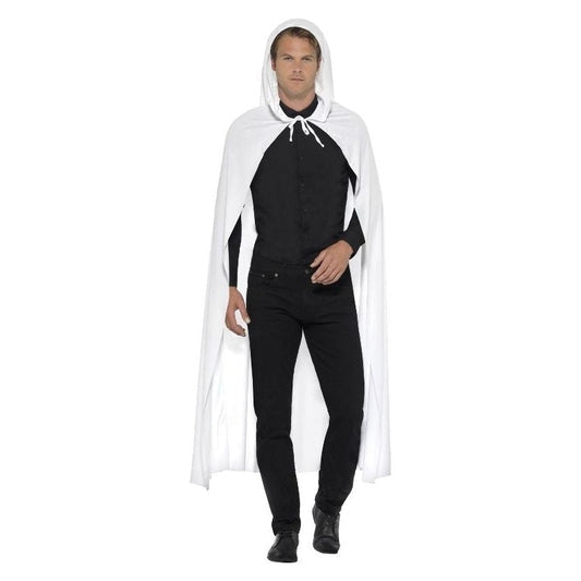 Hooded Cape Adult White 2
