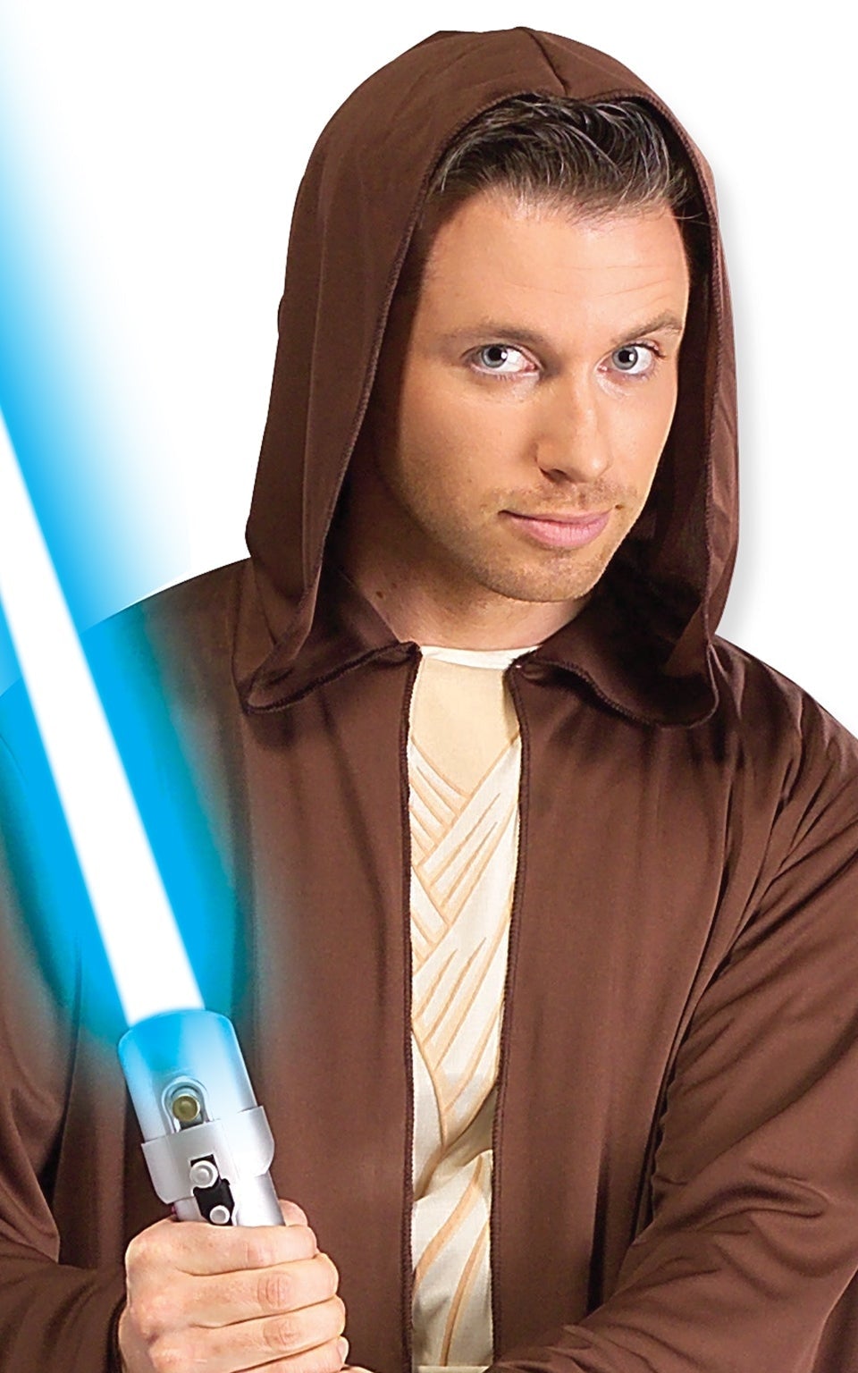 Hooded Jedi Robe Costume Brown Adult Obi Wan_2