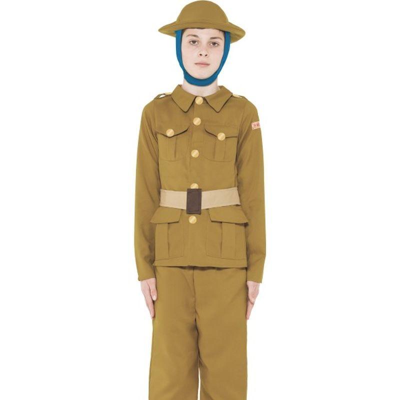 Horrible Histories Kids WW1 Boy Costume Brown_1