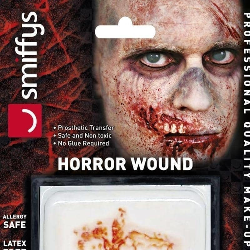 Horror Wound Transfer Zombie Decay Adult Red_1