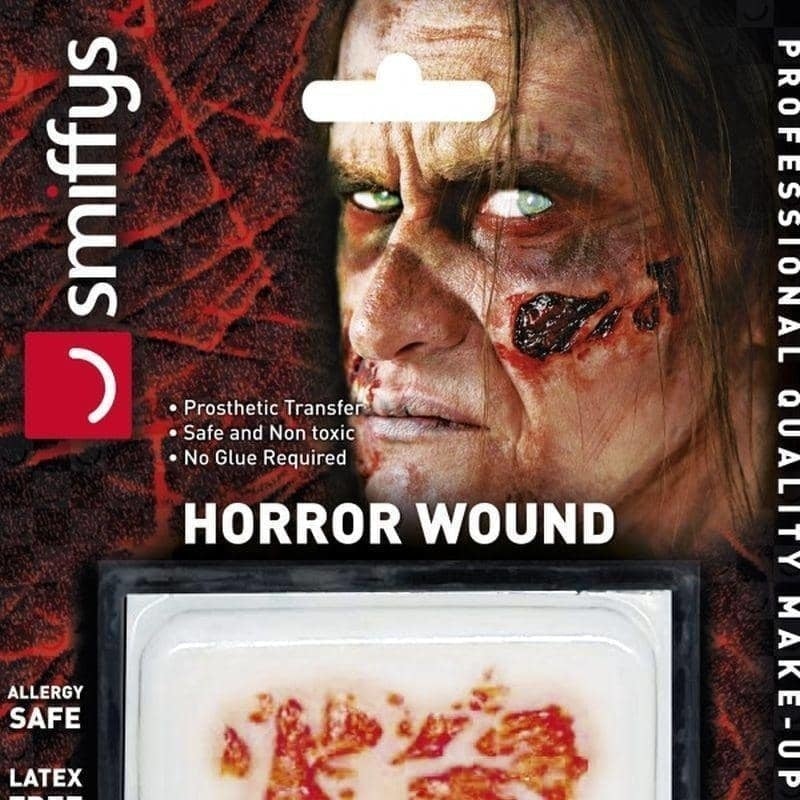 Horror Wound Transfer Zombie Rot Adult Red_1