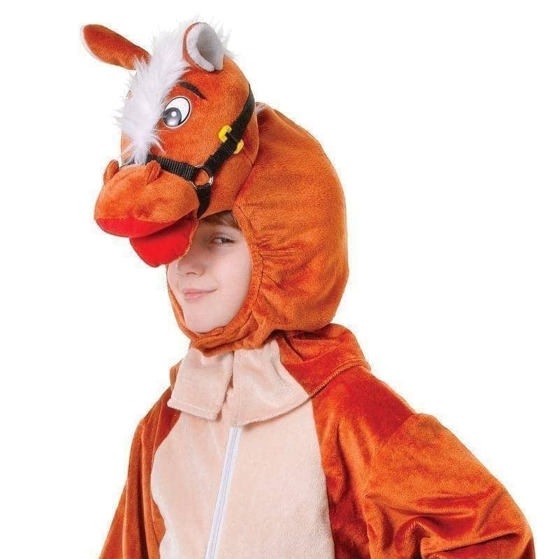 Horse With Head 128cm Childrens Costume Unisex Horse With Head 128cm Childrens Costume Unisex