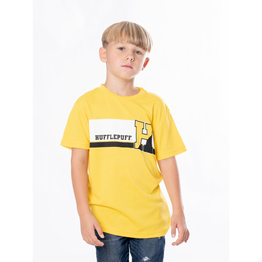 Hufflepuff Kids Track & Field T-Shirt Yellow Harry Potter_1