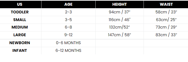 Size Chart Hulk Child Costume Avengers Endgame Deluxe