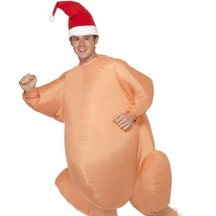 Inflatable Roast Turkey Costume Adult Brown_1