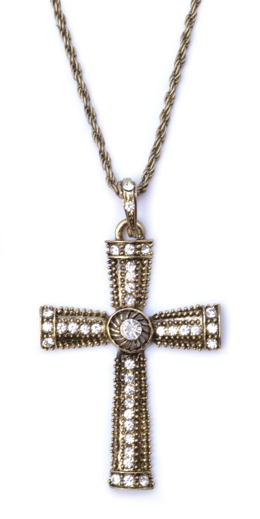 Jewelled Cross Necklace Costume Accessory_1