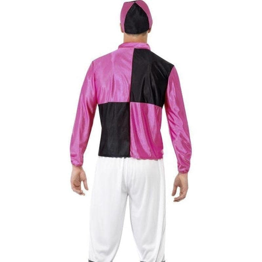 Jockey Costume Adult Pink Black Outfit 2