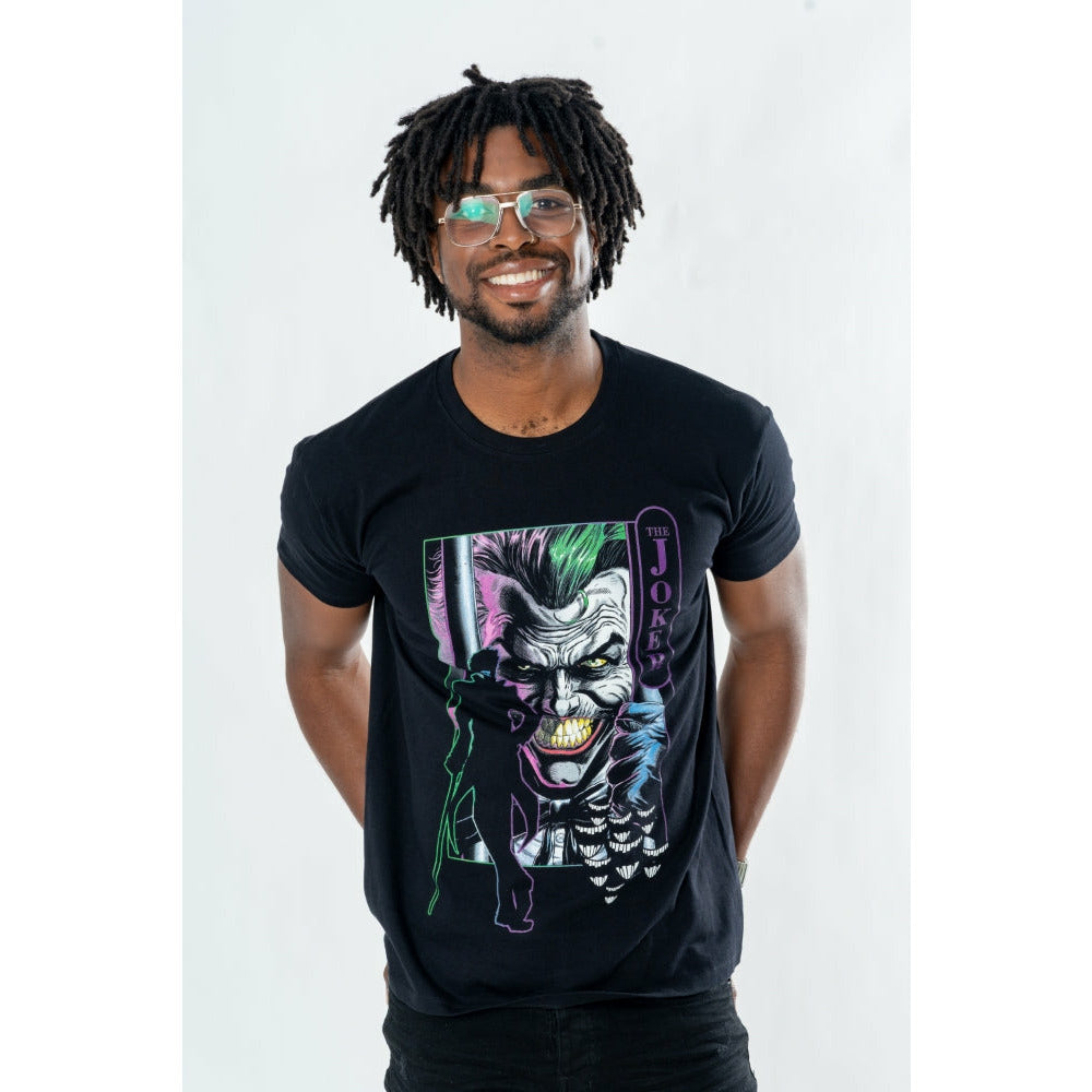 Joker Adult Unisex Black Jail T-Shirt DC Joker Adult Unisex Black Jail T-Shirt DC