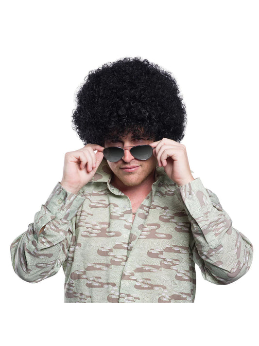 Jumbo Pop Wig Black Curly Disco Hair 2