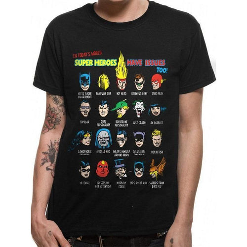 Justice League Superhero Issues Unisex T-Shirt DC Adult_1
