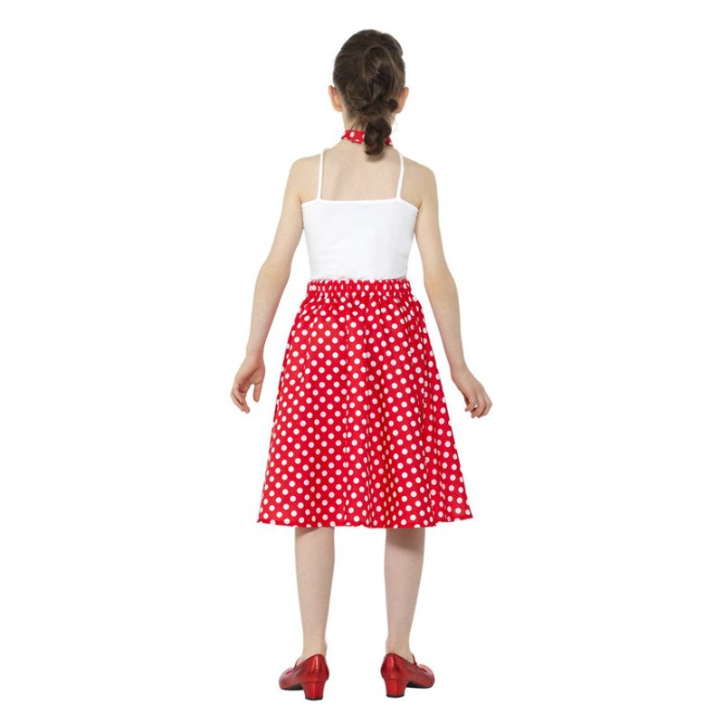 Kids 50s Polka Dot Skirt Red Child_3