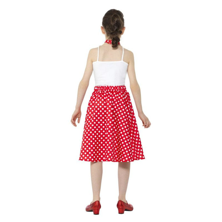 Kids 50s Polka Dot Skirt Red Child_3