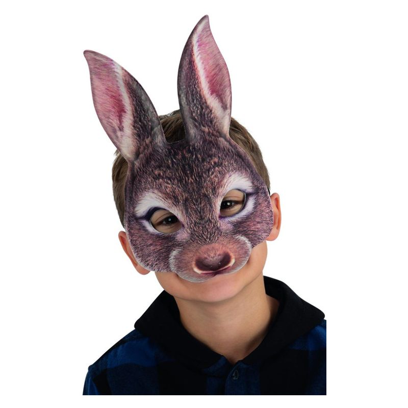 Kids Brown Rabbit Mask Child_1