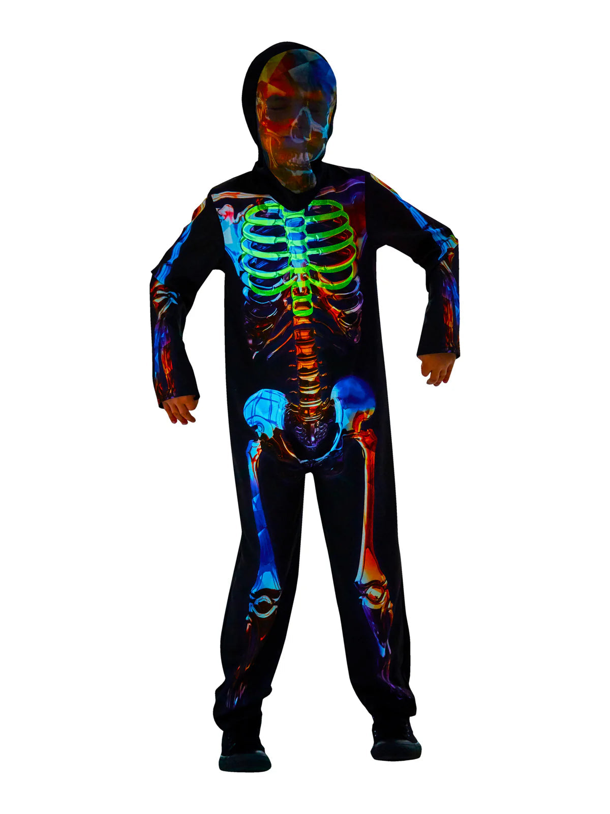 Kids Glow in the Dark Skeleton Costume 4