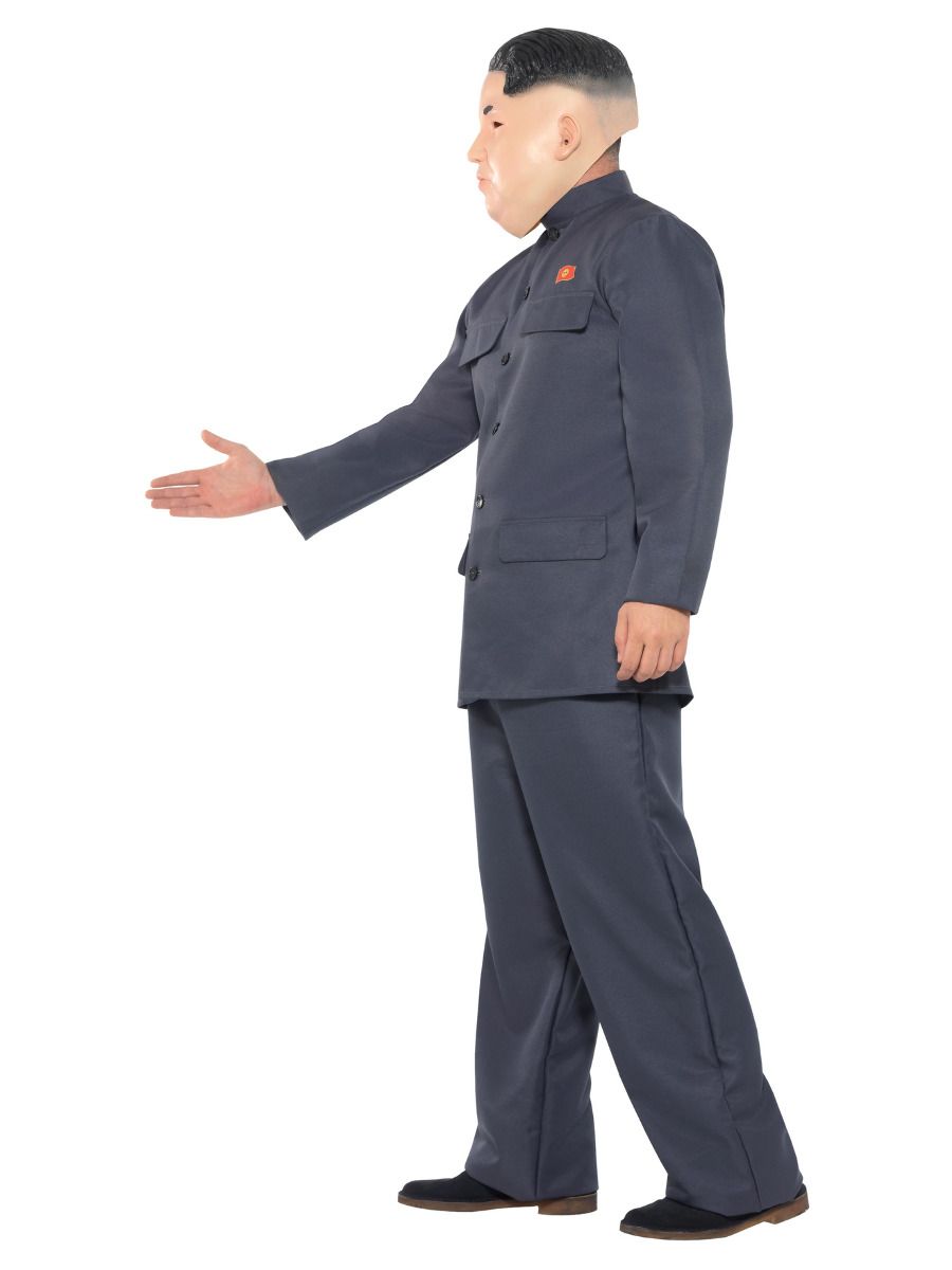 Korean Dictator Costume Adult Grey Jumpsuit_3