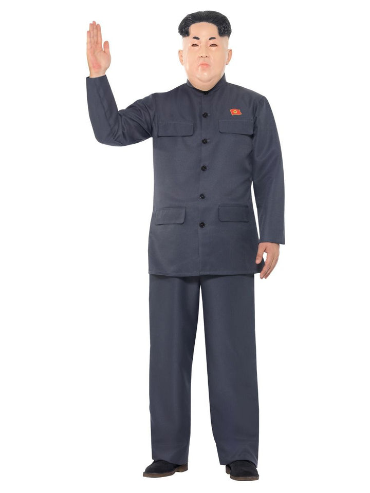 Korean Dictator Costume Adult Grey Jumpsuit_6