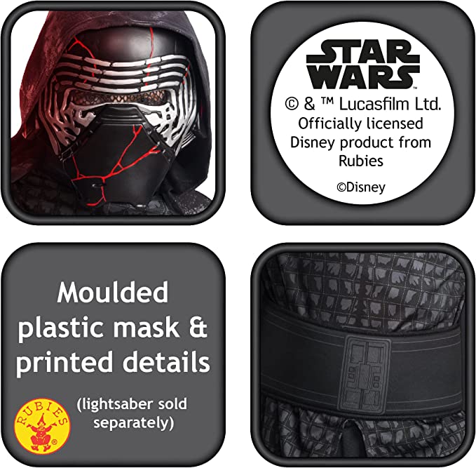 Kylo Ren Costume Boys Star Wars Robes Deluxe Sith Outfit_5