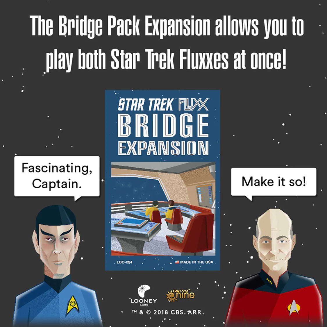 Star Trek Fluxx Bridge Board Game Expansion