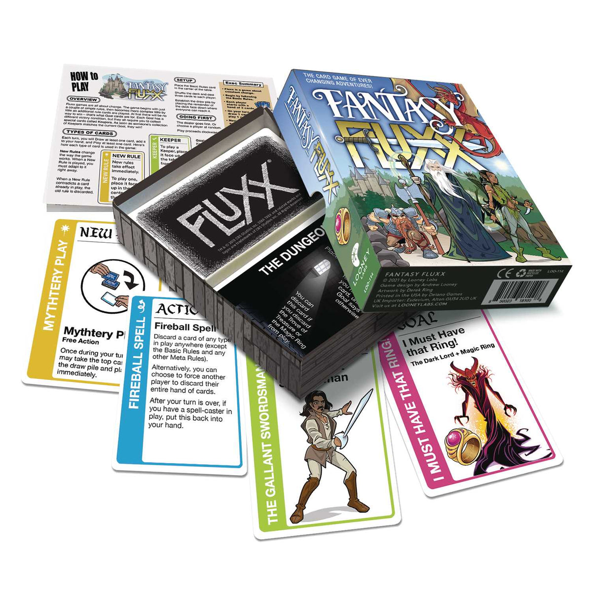 Fantasy Fluxx Card Game by Looney Labs 2