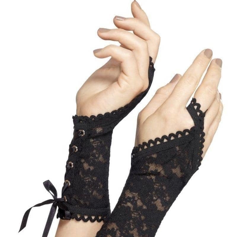 Lace Glovettes Adult Black_1