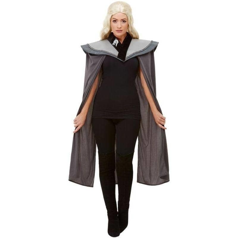 Ladies Medieval Cape Adult Grey Ladies Medieval Cape Adult Grey