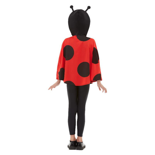Ladybird Hooded Cape Black and Red Child 2