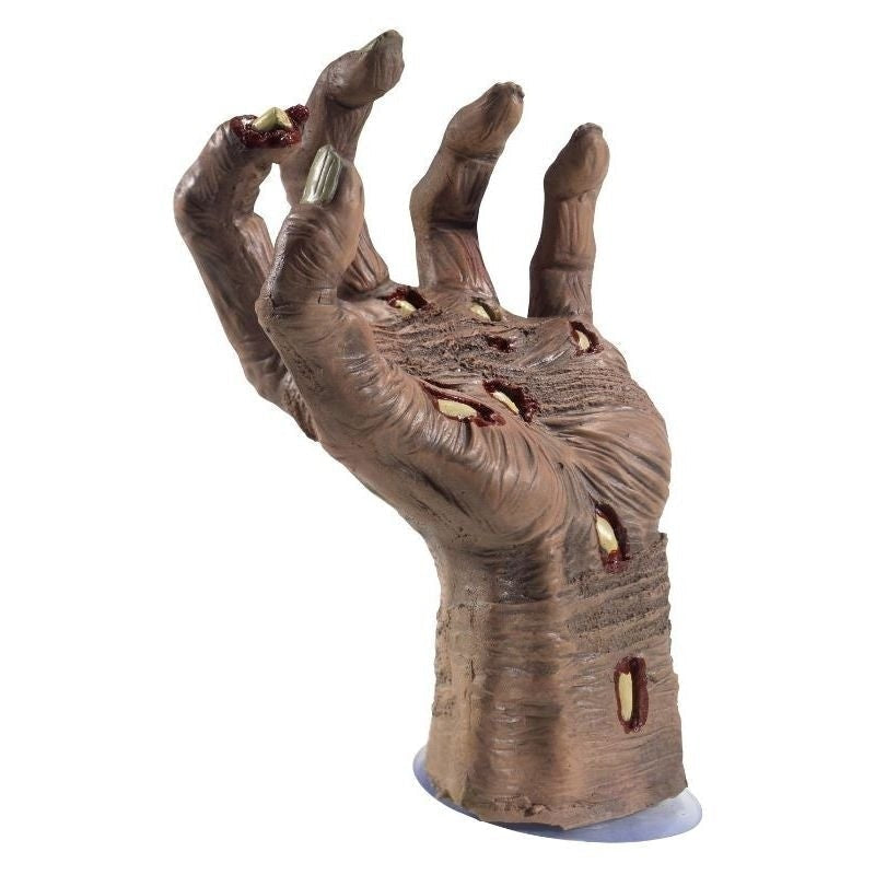 Size Chart Latex Rotting Zombie Hand Prop Natural Suction Attachment 21x10cm / 8x4in