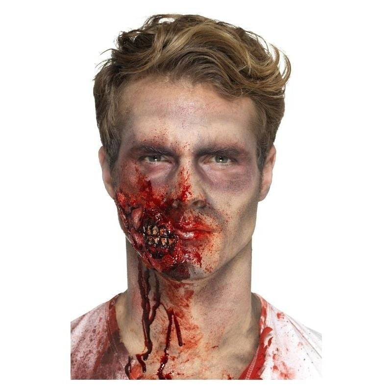 Size Chart Latex Zombie Jaw Prosthetic Adult Red