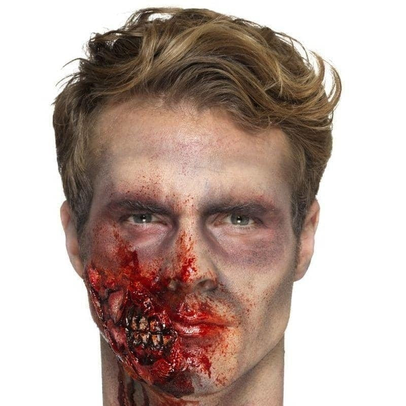Latex Zombie Jaw Prosthetic Adult Red Latex Zombie Jaw Prosthetic Adult Red