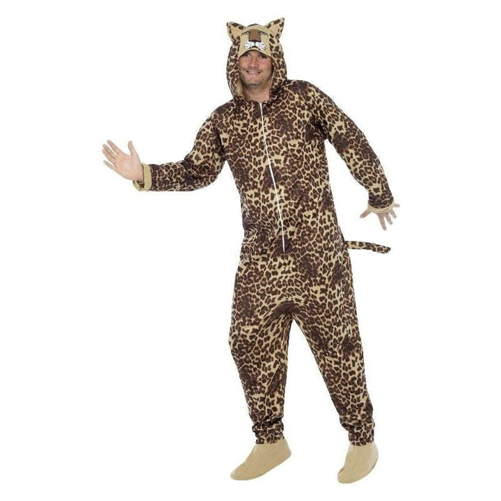 Leopard Costume Adult Brown Onesie_2