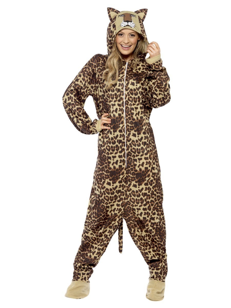 Leopard Costume Adult Brown Onesie_5
