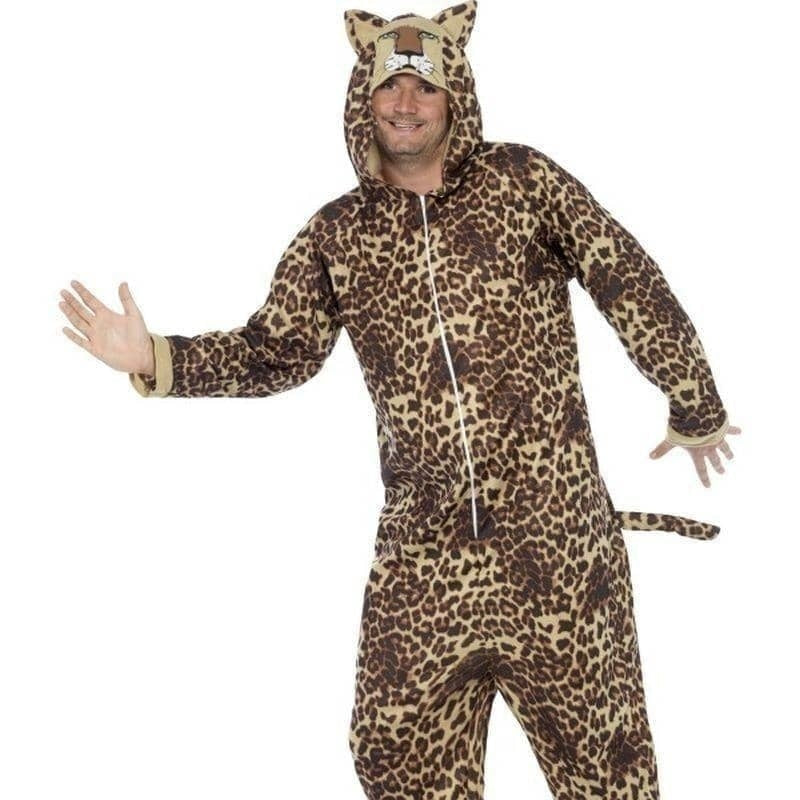 Leopard Costume Adult Brown Onesie_1