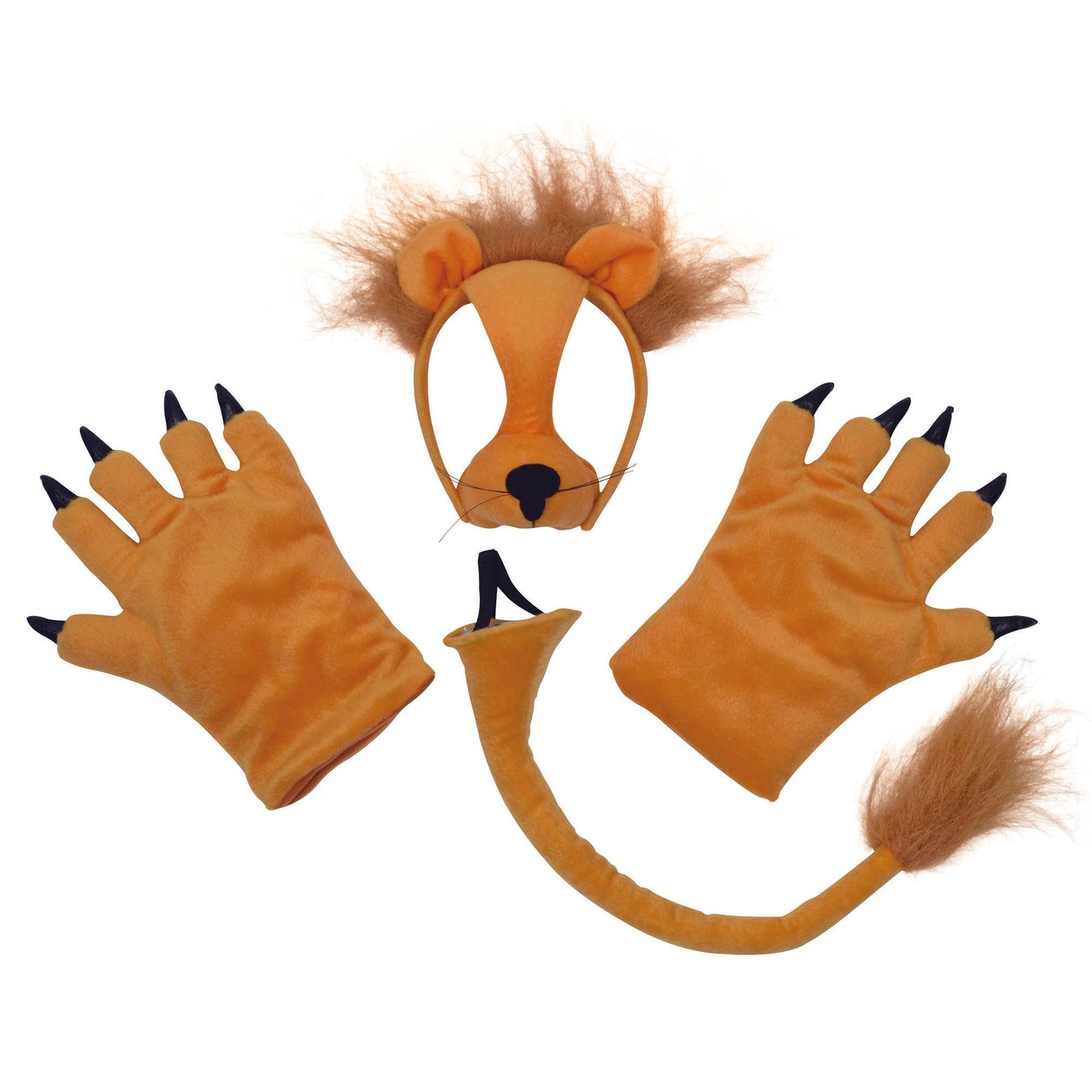 Lion Costume Set Mask Tail with Paws Instant Disguise 1