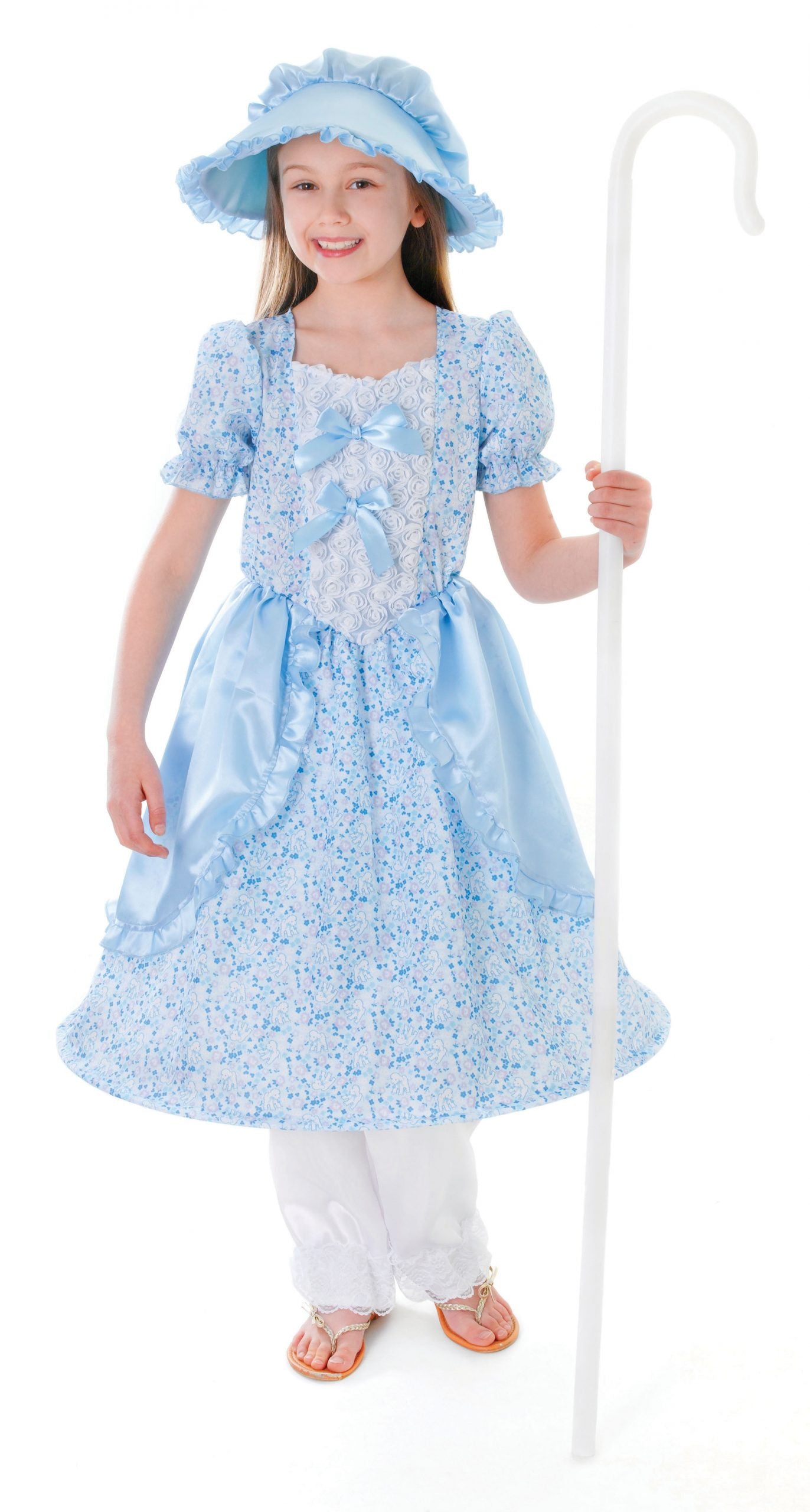 Little Bo Peep Dress Bloomers Bonnet Medium Childrens Costume Female