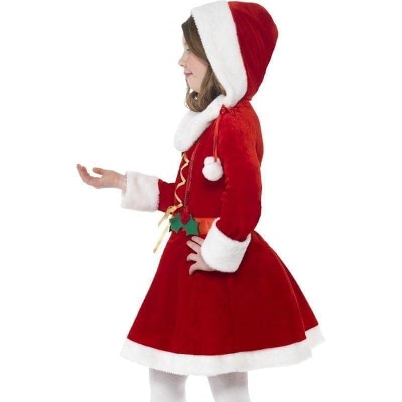 Little Miss Santa Costume Kids Red White_2